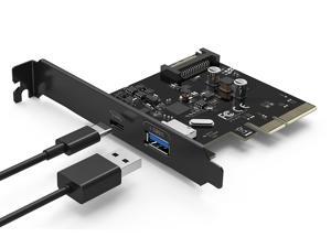 QICENT PU31-1P1C-BK 2 Ports USB 3.1 GEN II (10Gbps) PCI Express Card 1 USB Type C and 1 USB Type A Port (USB 3.1 A + C) QICENT PU31-1P1C-BK 2 Ports USB 3.1 GEN II (10Gbps) PCI Express Card 1 USB Type C and 1 USB Type A Port (USB 3.1 A + C)