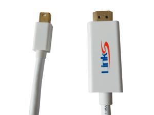 LinkS Gold Plated Mini DisplayPort DP| Thunderbolt to HDMI Cable in White 10FT Feet—Ship From US LinkS Gold Plated Mini DisplayPort DP| Thunderbolt to HDMI Cable in White 10FT Feet—Ship From US