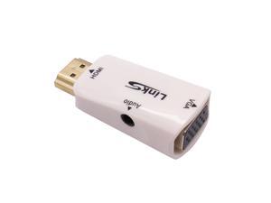 LinkS Active HDMI to VGA M/F Adapter w/ 3 FT USB Charging Cable and 3FT 3.5mm Stereo cable in white - Supports Audio—Ship From US LinkS Active HDMI to VGA M/F Adapter w/ 3 FT USB Charging Cable and 3FT 3.5mm Stereo cable in white - Supports Audio—Ship From US