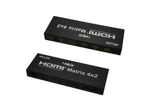 LinkS HDMI Matrix Splitter/HDMI Switch | 4 in 2 out with SPDIF(Toslink) & 3.5mm Audio Output | HDMI Selector/Converter Box with IR Remote and Power Adapter- Support Ultra HD 4K x 2K/MHL/3D/1080p/ARC LinkS HDMI Matrix Splitter/HDMI Switch | 4 in 2 out with SPDIF(Toslink) & 3.5mm Audio Output | HDMI Selector/Converter Box with IR Remote and Power Adapter- Support Ultra HD 4K x 2K/MHL/3D/1080p/ARC