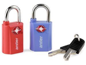 Antler Tsa 2-Key Locks Red & Blue Antler Tsa 2-Key Locks Red & Blue