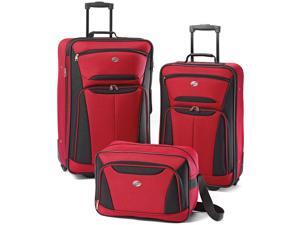 American Tourister Fieldbrook II 3 Piece Luggage Set - Red/black American Tourister Fieldbrook II 3 Piece Luggage Set - Red/black