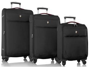 Heys America Argus 3 Piece Softside Spinner Set - Black Heys America Argus 3 Piece Softside Spinner Set - Black