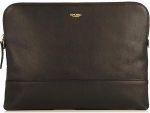 Knomo Mayfair Leather Davies Double Zip Crossbody - Black Knomo Mayfair Leather Davies Double Zip Crossbody - Black
