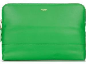Knomo Mayfair Leather Davies Double Zip Crossbody - Green Knomo Mayfair Leather Davies Double Zip Crossbody - Green