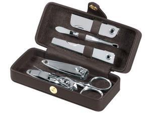 Luxury Suede Lined Travel Manicure Set - Black Luxury Suede Lined Travel Manicure Set - Black