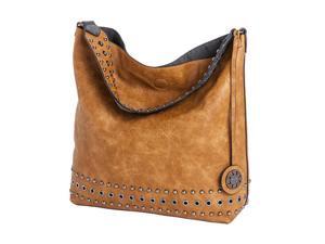 Reversible Stud Hobo - Saddle/Charcoal Reversible Stud Hobo - Saddle/Charcoal