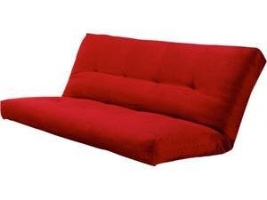 Verti Coil Hinged Mattress Suede Red Verti Coil Hinged Mattress Suede Red