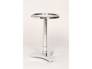 Cast Aluminum Table with Mirror Top in Polished Nickel Finish Cast Aluminum Table with Mirror Top in Polished Nickel Finish