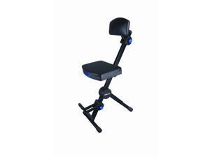 Quik-Lok DX-749 Height Adjustable Musicians Stool with Adjustable Footrest and Backrest Quik-Lok DX-749 Height Adjustable Musicians Stool with Adjustable Footrest and Backrest