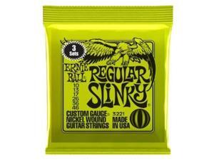 Ernie Ball 32221 Regular Slinky Nickel Wound Electric Guitar String Sets, 3 Pack, 10-46 Ernie Ball 32221 Regular Slinky Nickel Wound Electric Guitar String Sets, 3 Pack, 10-46