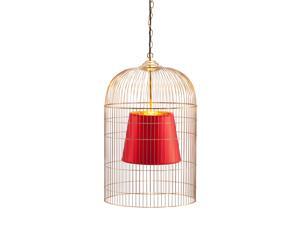 Zuo Zuo Sprite Ceiling Lamp Large Gold & Red - 50173 50173 Zuo Zuo Sprite Ceiling Lamp Large Gold & Red - 50173 50173
