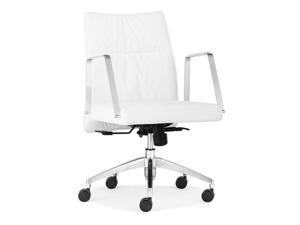 Zuo Zuo Dean Low Back Office Chair White - 206137 206137 Zuo Zuo Dean Low Back Office Chair White - 206137 206137