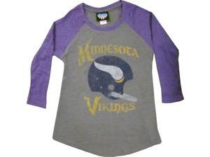 Junk Food NFL Football Minnesota Vikings Raglan Juniors Thermal T-shirt Junk Food NFL Football Minnesota Vikings Raglan Juniors Thermal T-shirt