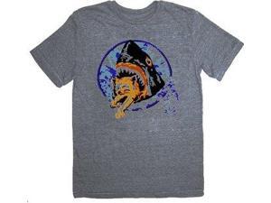 Pineapple Express Saul Silver Shark Eating Kitten Gray Adult T-Shirt Pineapple Express Saul Silver Shark Eating Kitten Gray Adult T-Shirt