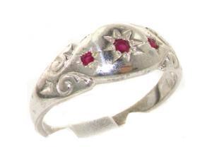 925 Solid Sterling Silver Natural Ruby Antique style Gypsy band Ring - Size 8 - Finger Sizes 4 to 12 Available 925 Solid Sterling Silver Natural Ruby Antique style Gypsy band Ring - Size 8 - Finger Sizes 4 to 12 Available