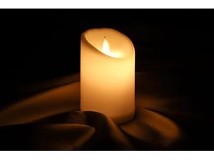 Etronic 3D Dancing Flame Flickering Flameless Battery Powered LED Pillar Candle - Ivory Etronic 3D Dancing Flame Flickering Flameless Battery Powered LED Pillar Candle - Ivory