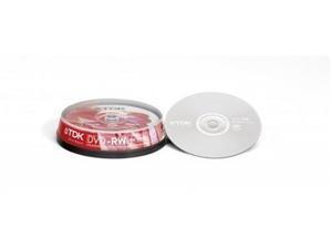 TDK DVD-RW 4.7Gb Spindle 10 dvdr re-writable discs 80min blank media TDK DVD-RW 4.7Gb Spindle 10 dvdr re-writable discs 80min blank media