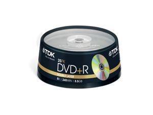 TDK DVD+R 8.5Gb 8x D/L Spindle 25 recordable discs blank storage media TDK DVD+R 8.5Gb 8x D/L Spindle 25 recordable discs blank storage media