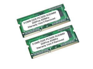 1GB (2x512 MB) PC3200 DDR-400Mhz 200Pin SODIMM LAPTOP Memory 1GB (2x512 MB) PC3200 DDR-400Mhz 200Pin SODIMM LAPTOP Memory