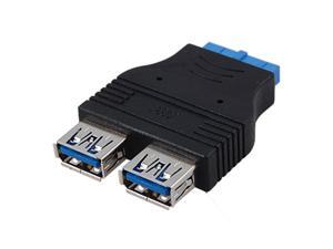 Vibob Motherboard 2 Ports USB 3.0 A Female to 20 Pin Header Female Adapter Connector Vibob Motherboard 2 Ports USB 3.0 A Female to 20 Pin Header Female Adapter Connector