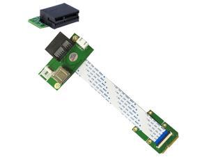Vibob Mini PCI-E to PCI-E Express X1+USB Riser Card with High Speed FPC Cable (90°) Vibob Mini PCI-E to PCI-E Express X1+USB Riser Card with High Speed FPC Cable (90°)