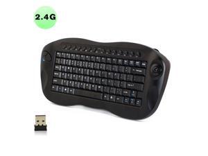 Vibob Wireless Keyboard with Trackball and USB Receiver - Qwerty, Internet + Media Hotkeys, Pc + Mac(Black) Vibob Wireless Keyboard with Trackball and USB Receiver - Qwerty, Internet + Media Hotkeys, Pc + Mac(Black)