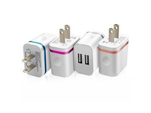 SEGMOITM 4Pack 5V/2.0Amp US Plug Dual USB Port 2 Ports Travel Wall Charger Easy Grip Home Power Adapter for iPhone 6S SE 5S iPad Mini 4 3 Samsung Galaxy Note 5 4 Motorola Nokia Sony HTC LG Huawei SEGMOITM 4Pack 5V/2.0Amp US Plug Dual USB Port 2 Ports Travel Wall Charger Easy Grip Home Power Adapter for iPhone 6S SE 5S iPad Mini 4 3 Samsung Galaxy Note 5 4 Motorola Nokia Sony HTC LG Huawei