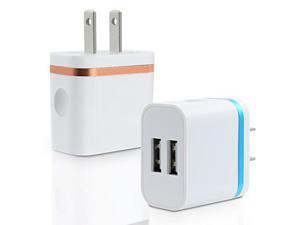 SEGMOITM 2Pack 5V/2.0Amp US Plug Dual USB Port 2 Ports Travel Wall Charger Easy Grip Home Power Adapter for iPhone 6S SE 5S iPad Mini 4 3 Samsung Galaxy Note 5 4 Motorola Nokia Sony HTC LG Huawei SEGMOITM 2Pack 5V/2.0Amp US Plug Dual USB Port 2 Ports Travel Wall Charger Easy Grip Home Power Adapter for iPhone 6S SE 5S iPad Mini 4 3 Samsung Galaxy Note 5 4 Motorola Nokia Sony HTC LG Huawei