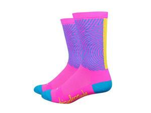 Defeet, Aireator 6", Socks, Bicycle Crumbs Pink, M Defeet, Aireator 6", Socks, Bicycle Crumbs Pink, M