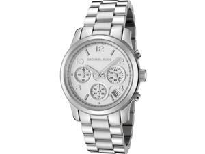 Michael Kors Silver Midsized Chrono Ladies Watch MK5076 Michael Kors Silver Midsized Chrono Ladies Watch MK5076
