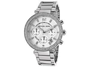 Michael Kors MK5353 Womens Stainless Steel Case and Bracelet Chronograph Silver Tone Dial Watch Michael Kors MK5353 Womens Stainless Steel Case and Bracelet Chronograph Silver Tone Dial Watch