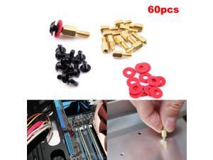 20x Computer Screws Motherboard Standoffs/ Screws/ Washers Kit 60pcs 20x Computer Screws Motherboard Standoffs/ Screws/ Washers Kit 60pcs