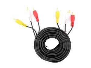 25 FT Premium 3 RCA Gold Plated Composite Extension Audio Video AV Cable 25 FT Premium 3 RCA Gold Plated Composite Extension Audio Video AV Cable