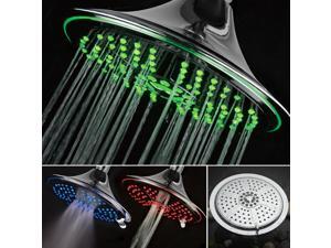Dreamspa Extra-Large 8In Rainfall LED Shower Head with 5 Settings Dreamspa Extra-Large 8In Rainfall LED Shower Head with 5 Settings