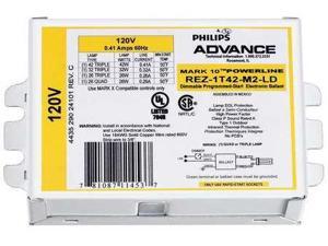 PHILIPS ADVANCE REZ1T42M2LDK CFL Ballast,Electronic Dimming,8W,120V PHILIPS ADVANCE REZ1T42M2LDK CFL Ballast,Electronic Dimming,8W,120V