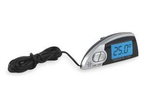 BELL 37035-8 In/Out Thermometer/Clock,Lighted,Silver BELL 37035-8 In/Out Thermometer/Clock,Lighted,Silver