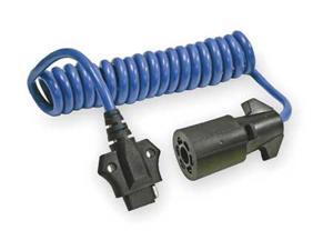 REESE 7468642 Coiled Adapter,7-Way Blade To 4-Flat REESE 7468642 Coiled Adapter,7-Way Blade To 4-Flat