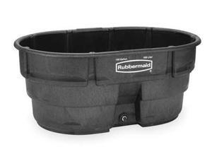 RUBBERMAID FG424500BLA Stock Tank, L 58 , W 39, Cap 150 Gal, Black RUBBERMAID FG424500BLA Stock Tank, L 58 , W 39, Cap 150 Gal, Black