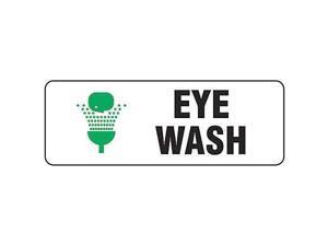 Eye Wash Sign, Brady, 20102KLS, 3-1/2"Hx10"W Eye Wash Sign, Brady, 20102KLS, 3-1/2"Hx10"W