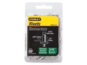STANLEY PAA68-5B Rivet, Blind, 3/16In, 155 lb., PK50 STANLEY PAA68-5B Rivet, Blind, 3/16In, 155 lb., PK50
