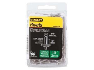 STANLEY PAA48-1B Rivet, Blind, 1/8In, 155Lb., PK100 STANLEY PAA48-1B Rivet, Blind, 1/8In, 155Lb., PK100