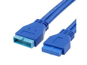 USB 3.0 20pin Housing MotherBoard Connector 20 Pin Male to Female Extension Cable M/F 0.3m / 1FT USB 3.0 20pin Housing MotherBoard Connector 20 Pin Male to Female Extension Cable M/F 0.3m / 1FT