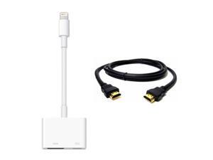 Apple Lightning Digital AV Adapter MD826ZM/A with 6ft HDMI Cable Bundle Kit Apple Lightning Digital AV Adapter MD826ZM/A with 6ft HDMI Cable Bundle Kit