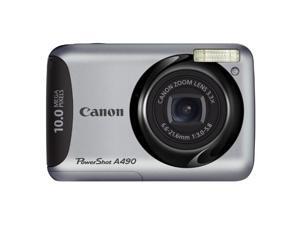 Canon PowerShot A490 10MP 3.3x Optical Zoom 2.5 LCD Screen Digital Camera Silver Canon PowerShot A490 10MP 3.3x Optical Zoom 2.5 LCD Screen Digital Camera Silver