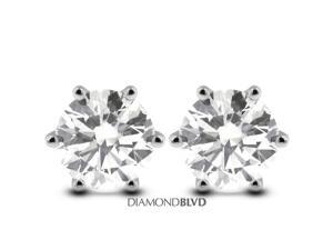 0.45 CT G-SI1 Ideal Round Earth Mined Diamonds 14K 6-Prong Classic Studs 0.7gr 0.45 CT G-SI1 Ideal Round Earth Mined Diamonds 14K 6-Prong Classic Studs 0.7gr