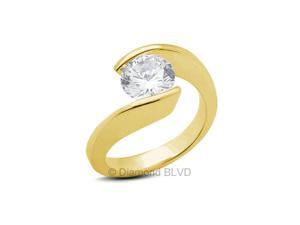 0.58CT D-VS2 Ideal Round Earth Mined Diamonds 14K Tension Twist Band Engagement Ring 3.84gr 0.58CT D-VS2 Ideal Round Earth Mined Diamonds 14K Tension Twist Band Engagement Ring 3.84gr