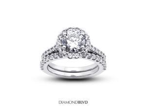 1.82 CT D-I1 VG Round Earth Mined Diamonds 14K 4-Prong Vintage Cathedral with Halo Matching Engagement Rings 6.82gr 1.82 CT D-I1 VG Round Earth Mined Diamonds 14K 4-Prong Vintage Cathedral with Halo Matching Engagement Rings 6.82gr