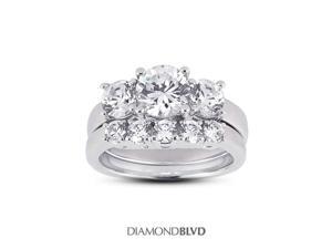 1.05 CT F-VS2 VG Round Earth Mined Diamonds 14K 4-Prong Classic Basket Matching 3-Stone Rings 6.99grams 1.05 CT F-VS2 VG Round Earth Mined Diamonds 14K 4-Prong Classic Basket Matching 3-Stone Rings 6.99grams
