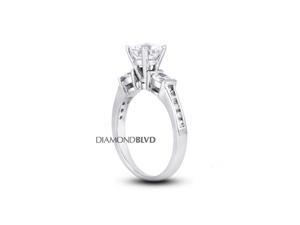 1.07 CTW J-SI3 EX Round Earth Mined Diamonds 14K 4-Prong & Half Bezel Classic Basket 3-Stone Ring 3.6gr 1.07 CTW J-SI3 EX Round Earth Mined Diamonds 14K 4-Prong & Half Bezel Classic Basket 3-Stone Ring 3.6gr